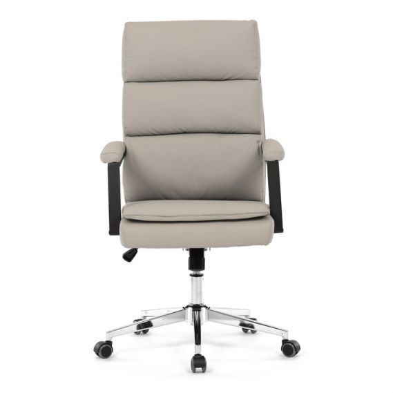 Kancelárske kreslo, hojdací mechanizmus, béžová ekokoža, KA-D8104 SIL