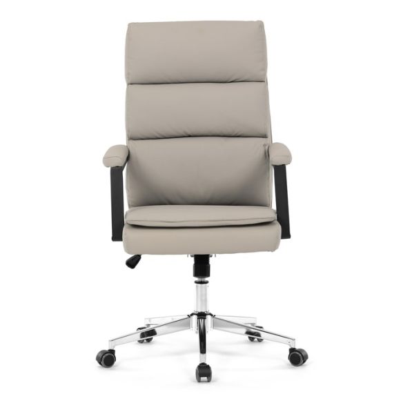 Kancelárske kreslo, hojdací mechanizmus, béžová ekokoža, KA-D8104 SIL