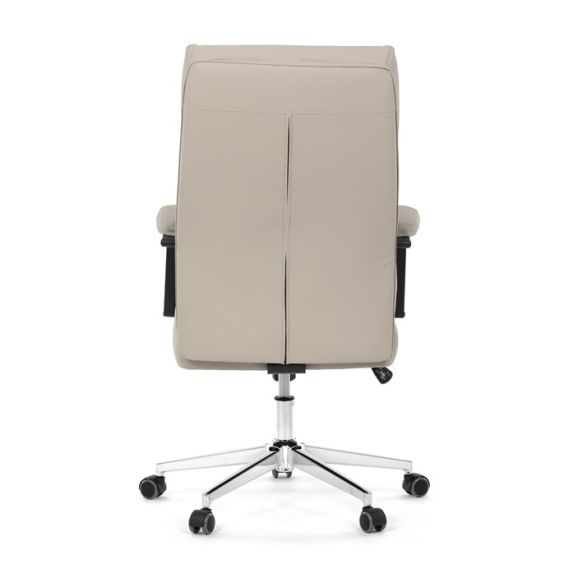 Kancelárske kreslo, hojdací mechanizmus, béžová ekokoža, KA-D8104 SIL