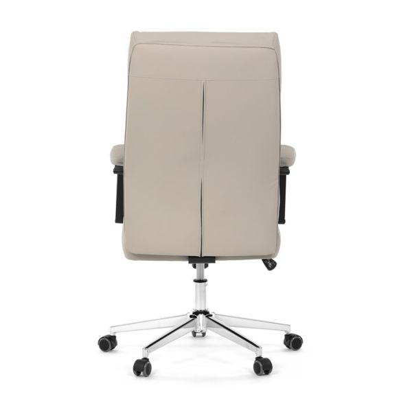 Kancelárske kreslo, hojdací mechanizmus, béžová ekokoža, KA-D8104 SIL