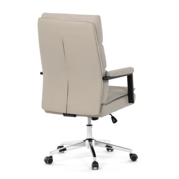 Kancelárske kreslo, hojdací mechanizmus, béžová ekokoža, KA-D8104 SIL