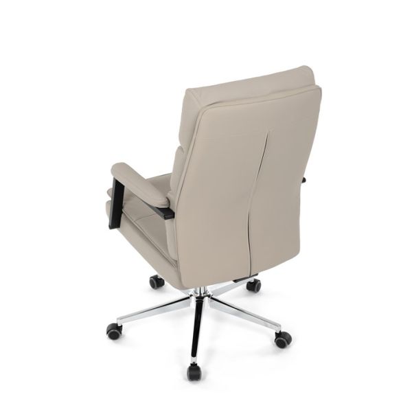 Kancelárske kreslo, hojdací mechanizmus, béžová ekokoža, KA-D8104 SIL