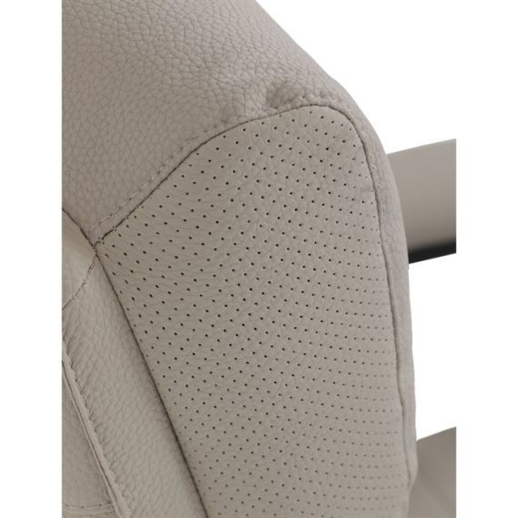 Kancelárske kreslo, hojdací mechanizmus, béžová ekokoža, KA-D8104 SIL