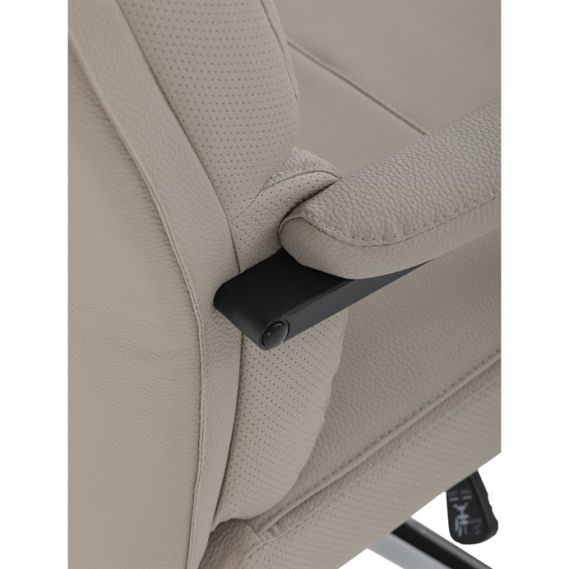 Kancelárske kreslo, hojdací mechanizmus, béžová ekokoža, KA-D8104 SIL