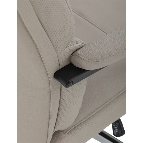 Kancelárske kreslo, hojdací mechanizmus, béžová ekokoža, KA-D8104 SIL