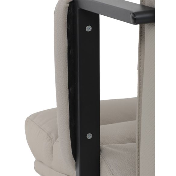 Kancelárske kreslo, hojdací mechanizmus, béžová ekokoža, KA-D8104 SIL