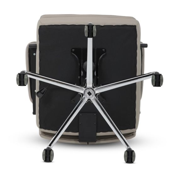 Kancelárske kreslo, hojdací mechanizmus, béžová ekokoža, KA-D8104 SIL