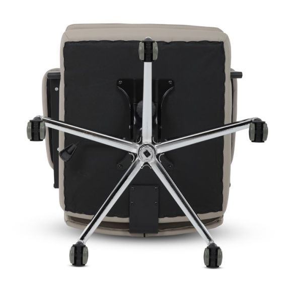 Kancelárske kreslo, hojdací mechanizmus, béžová ekokoža, KA-D8104 SIL