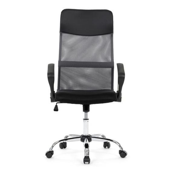 Kancelárska stolička, hojdací mechanizmus, šedá sieťovina, KA-E305 GREY