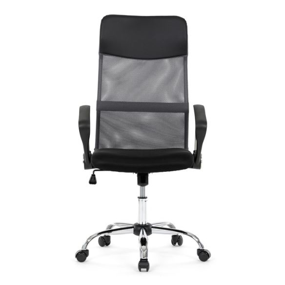 Kancelárska stolička, hojdací mechanizmus, šedá sieťovina, KA-E305 GREY