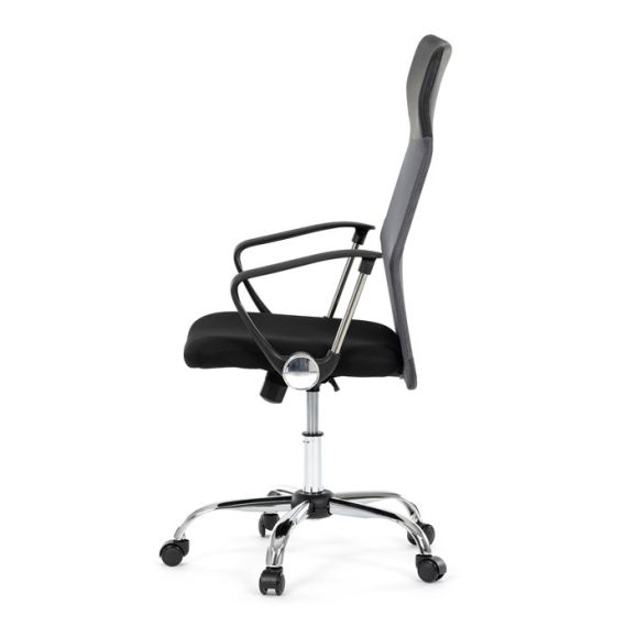 Kancelárska stolička, hojdací mechanizmus, šedá sieťovina, KA-E305 GREY