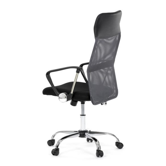 Kancelárska stolička, hojdací mechanizmus, šedá sieťovina, KA-E305 GREY