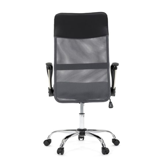 Kancelárska stolička, hojdací mechanizmus, šedá sieťovina, KA-E305 GREY