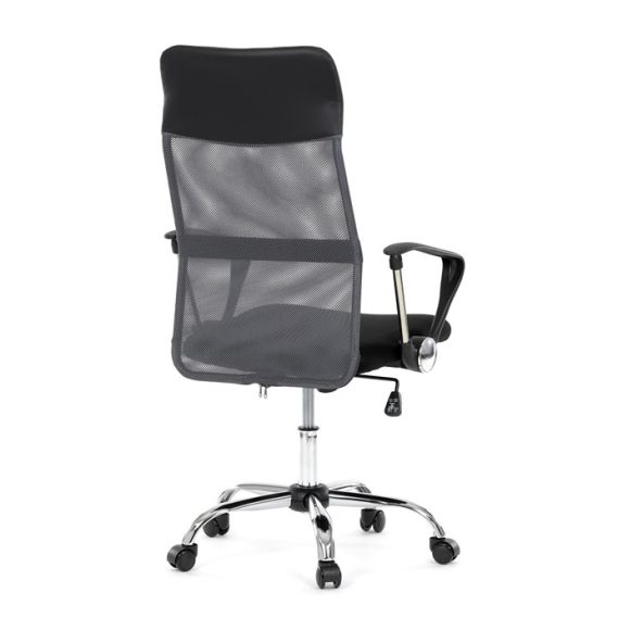 Kancelárska stolička, hojdací mechanizmus, šedá sieťovina, KA-E305 GREY