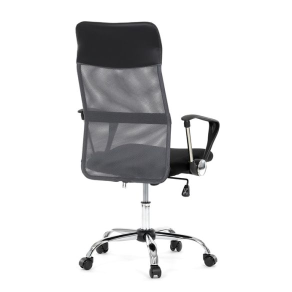 Kancelárska stolička, hojdací mechanizmus, šedá sieťovina, KA-E305 GREY