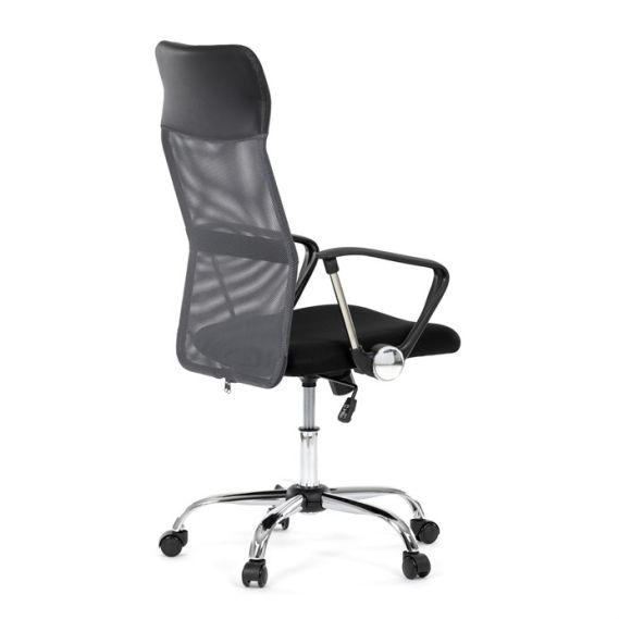 Kancelárska stolička, hojdací mechanizmus, šedá sieťovina, KA-E305 GREY