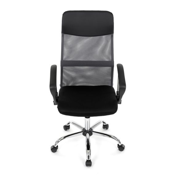 Kancelárska stolička, hojdací mechanizmus, šedá sieťovina, KA-E305 GREY