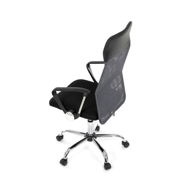 Kancelárska stolička, hojdací mechanizmus, šedá sieťovina, KA-E305 GREY