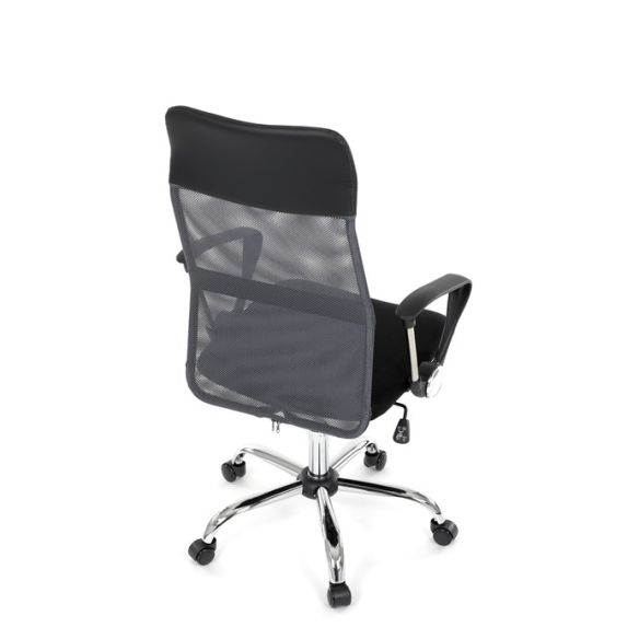 Kancelárska stolička, hojdací mechanizmus, šedá sieťovina, KA-E305 GREY