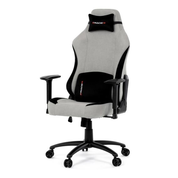 Herné kreslo, hojdací mechanizmus, strieborná látka, KA-F12 SIL2