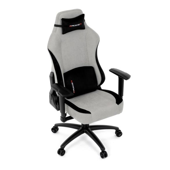 Herné kreslo, hojdací mechanizmus, strieborná látka, KA-F12 SIL2