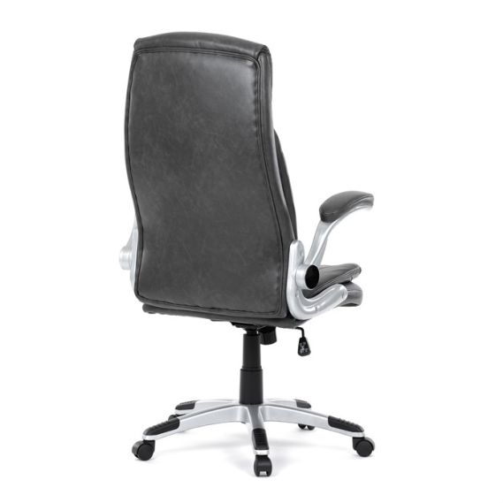 Kancelárske kreslo, hojdací mechanizmus, šedá ekokoža, KA-F1218 GREY
