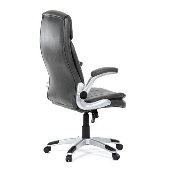 Kancelárske kreslo, hojdací mechanizmus, šedá ekokoža, KA-F1218 GREY