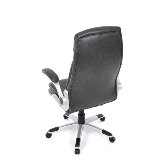 Kancelárske kreslo, hojdací mechanizmus, šedá ekokoža, KA-F1218 GREY