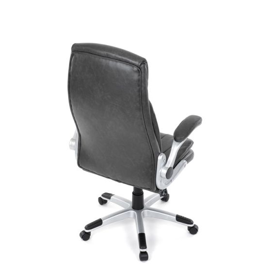 Kancelárske kreslo, hojdací mechanizmus, šedá ekokoža, KA-F1218 GREY