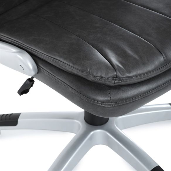 Kancelárske kreslo, hojdací mechanizmus, šedá ekokoža, KA-F1218 GREY
