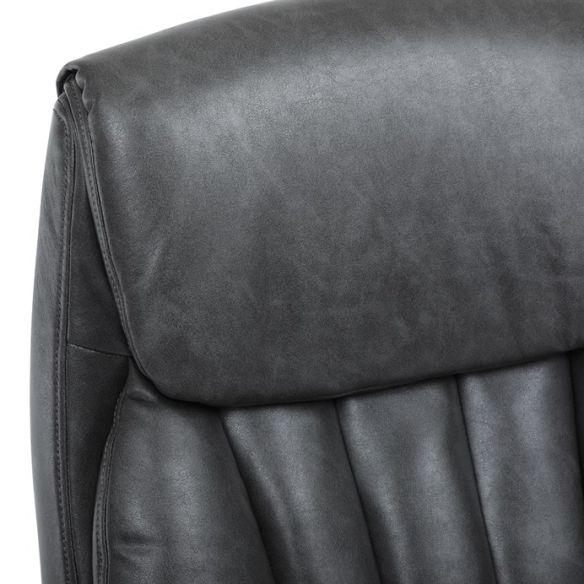 Kancelárske kreslo, hojdací mechanizmus, šedá ekokoža, KA-F1218 GREY