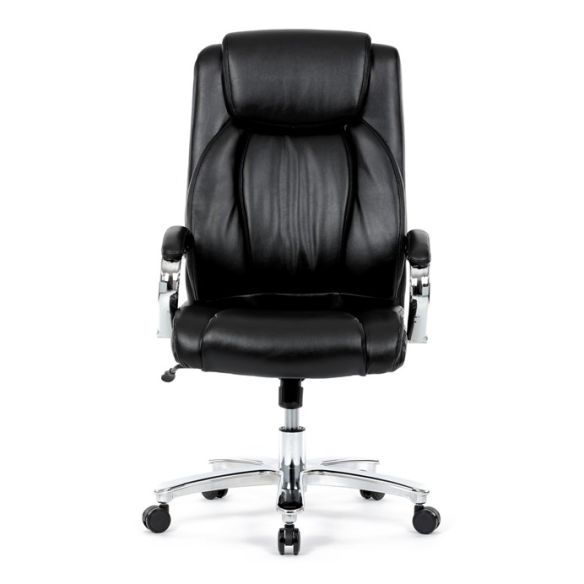 Kancelárske kreslo, hojdací mechanizmus, čierna ekokoža, KA-F1385 BK