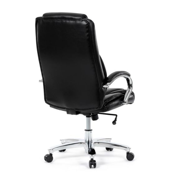 Kancelárske kreslo, hojdací mechanizmus, čierna ekokoža, KA-F1385 BK