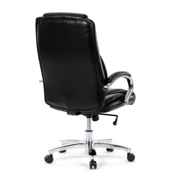 Kancelárske kreslo, hojdací mechanizmus, čierna ekokoža, KA-F1385 BK