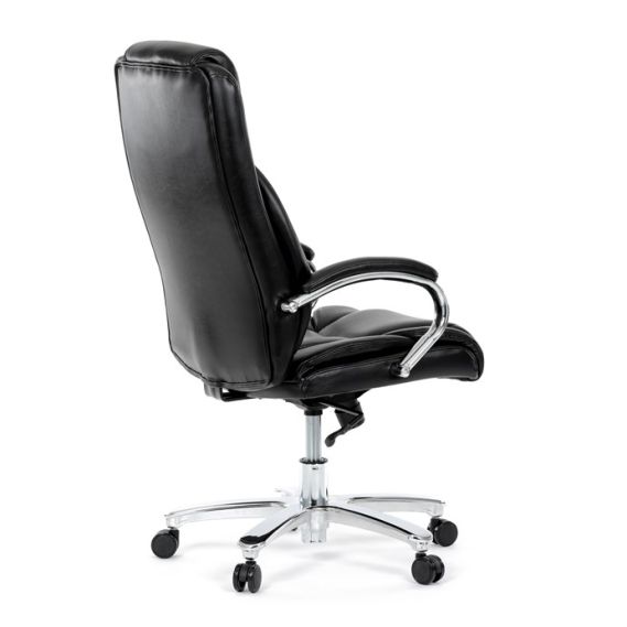 Kancelárske kreslo, hojdací mechanizmus, čierna ekokoža, KA-F1385 BK