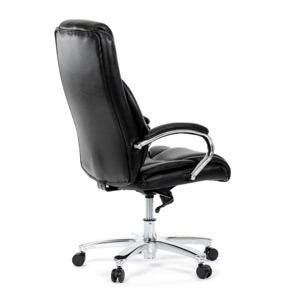 Kancelárske kreslo, hojdací mechanizmus, čierna ekokoža, KA-F1385 BK