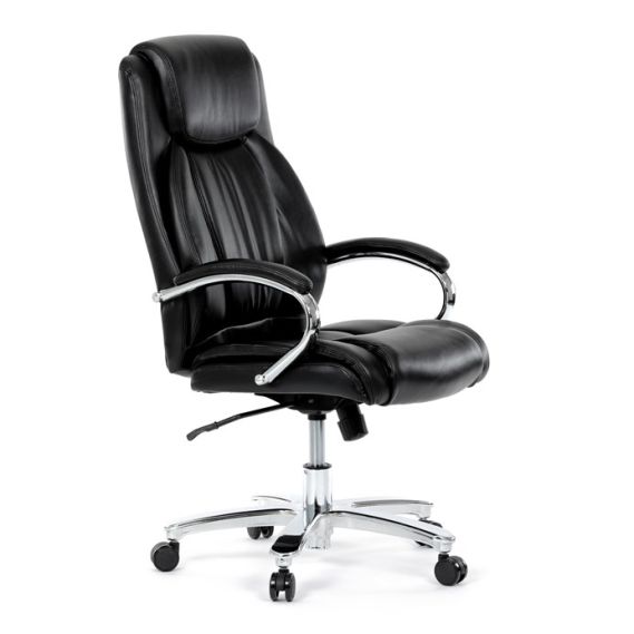 Kancelárske kreslo, hojdací mechanizmus, čierna ekokoža, KA-F1385 BK