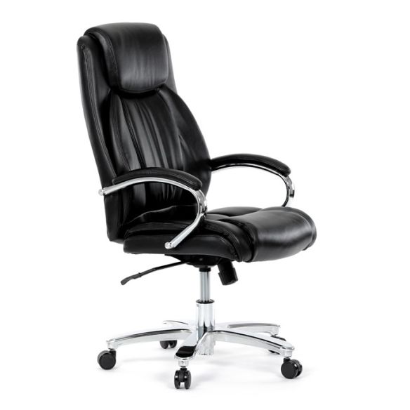 Kancelárske kreslo, hojdací mechanizmus, čierna ekokoža, KA-F1385 BK
