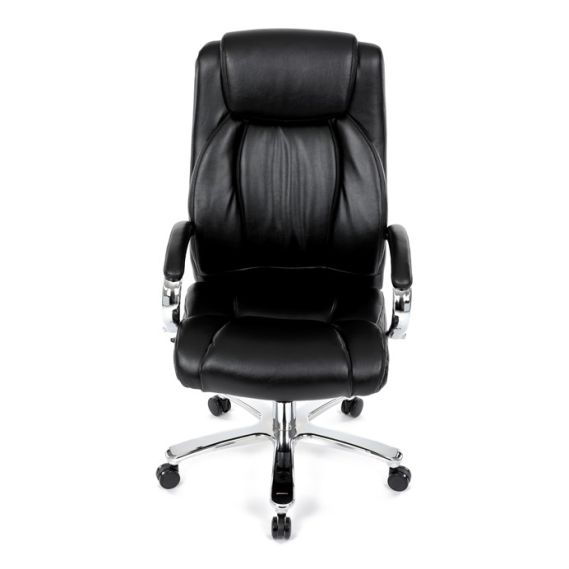 Kancelárske kreslo, hojdací mechanizmus, čierna ekokoža, KA-F1385 BK