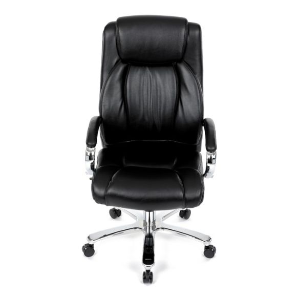 Kancelárske kreslo, hojdací mechanizmus, čierna ekokoža, KA-F1385 BK