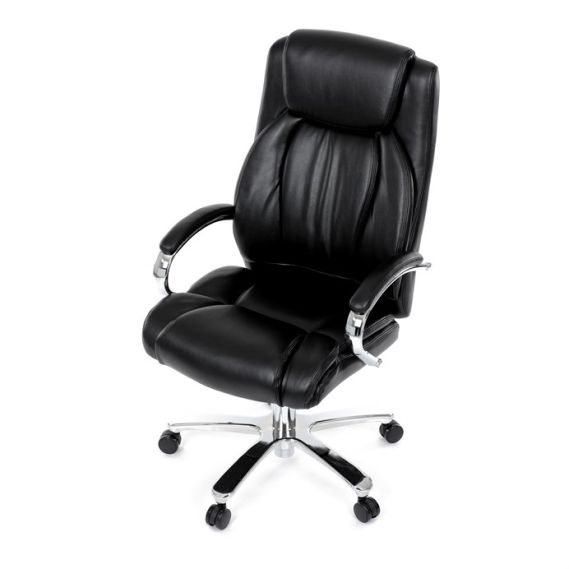 Kancelárske kreslo, hojdací mechanizmus, čierna ekokoža, KA-F1385 BK