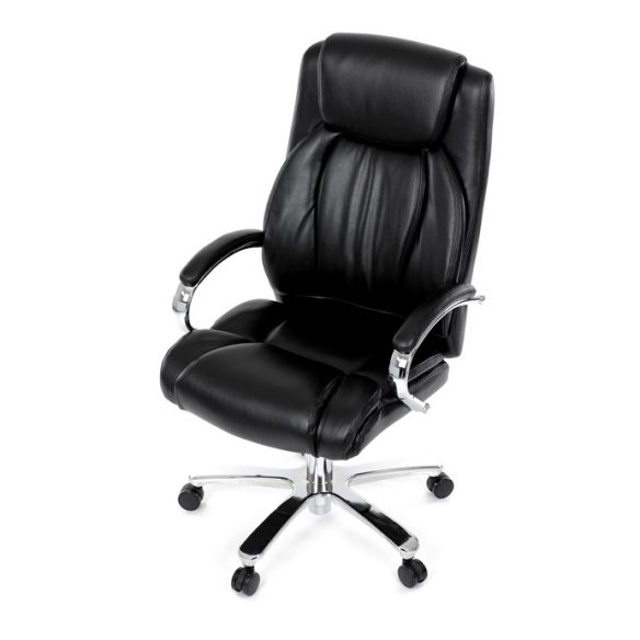 Kancelárske kreslo, hojdací mechanizmus, čierna ekokoža, KA-F1385 BK