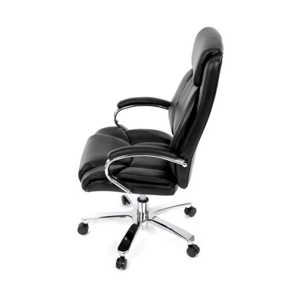 Kancelárske kreslo, hojdací mechanizmus, čierna ekokoža, KA-F1385 BK