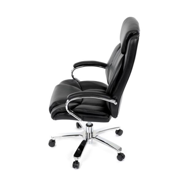Kancelárske kreslo, hojdací mechanizmus, čierna ekokoža, KA-F1385 BK