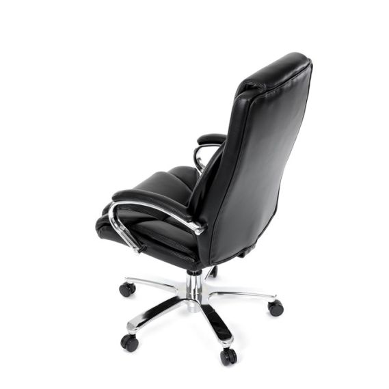 Kancelárske kreslo, hojdací mechanizmus, čierna ekokoža, KA-F1385 BK