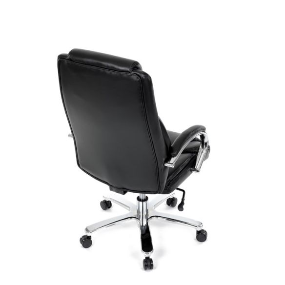 Kancelárske kreslo, hojdací mechanizmus, čierna ekokoža, KA-F1385 BK
