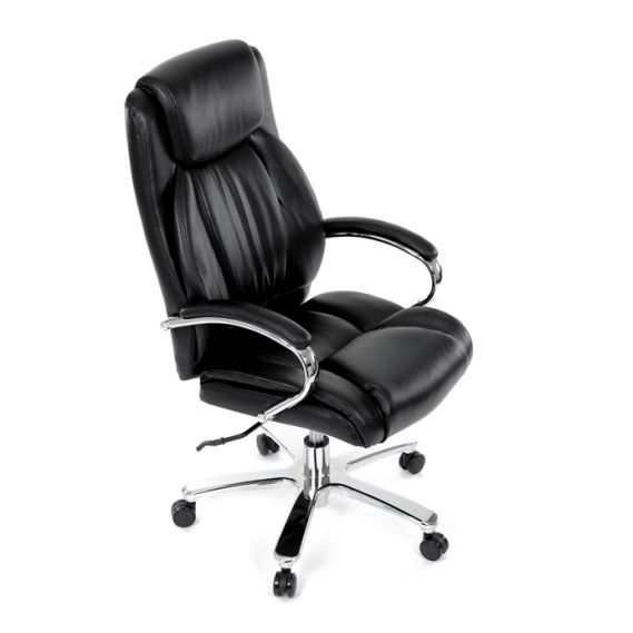 Kancelárske kreslo, hojdací mechanizmus, čierna ekokoža, KA-F1385 BK