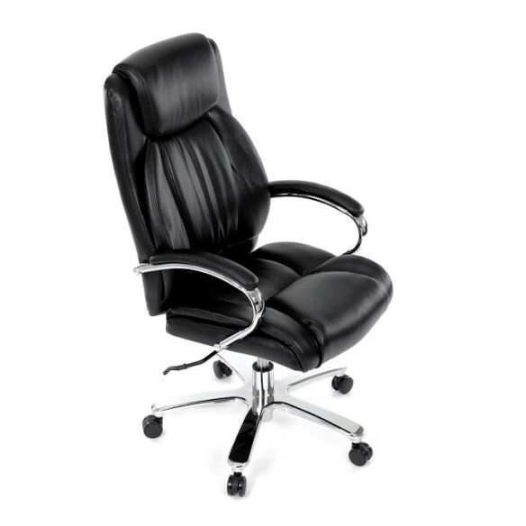 Kancelárske kreslo, hojdací mechanizmus, čierna ekokoža, KA-F1385 BK