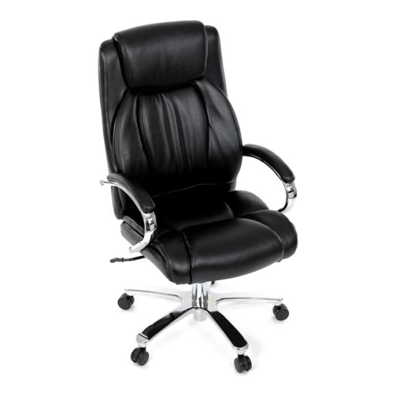 Kancelárske kreslo, hojdací mechanizmus, čierna ekokoža, KA-F1385 BK