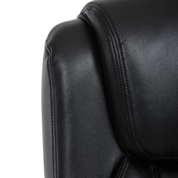 Kancelárske kreslo, hojdací mechanizmus, čierna ekokoža, KA-F1385 BK